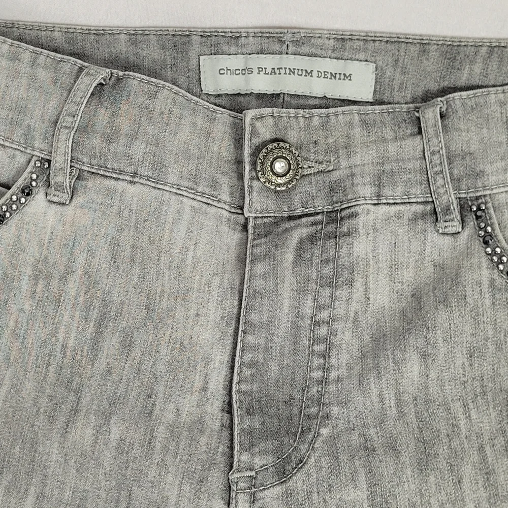Chico's Gray Ultimate Fit Slim Leg Jeans Size 00 US XS / 2